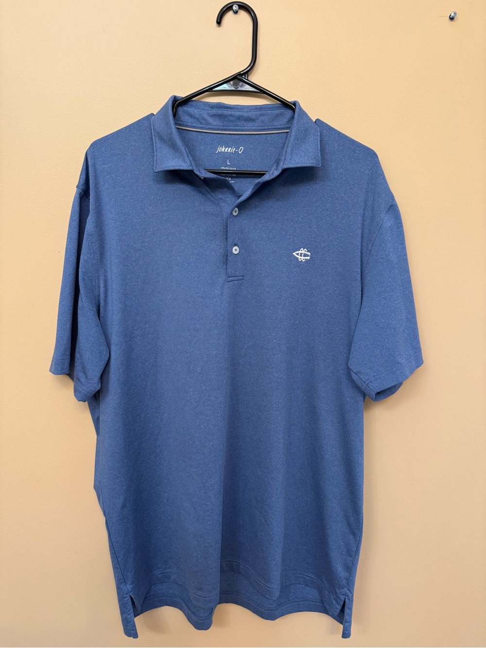 johnnie-O Men's Heather Navy Polo with Embroidered Logo